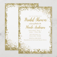 White Silver Glitzer Modernes Glam Brautparty