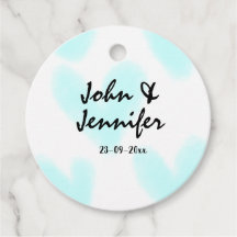 white simple minimal text style wedding blue heart