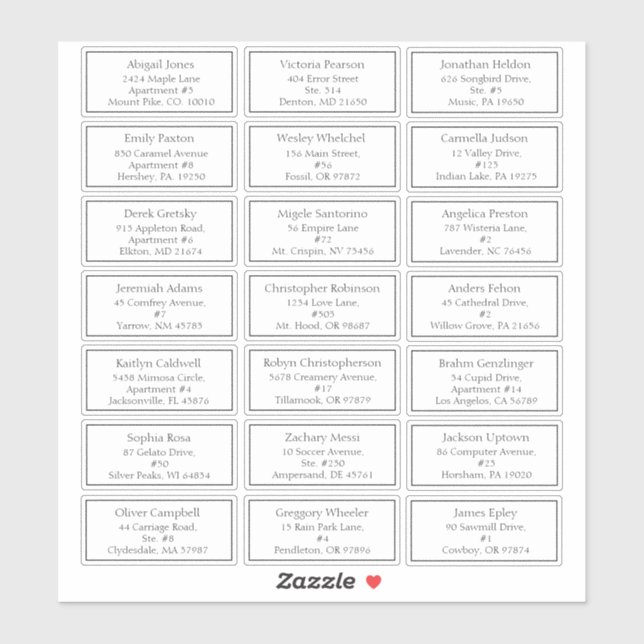 White Simple Minimalistisch Baby Showadresse Aufkleber (Blatt)