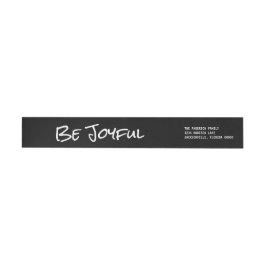 White Simple Script Be Joyful Holiday Labels