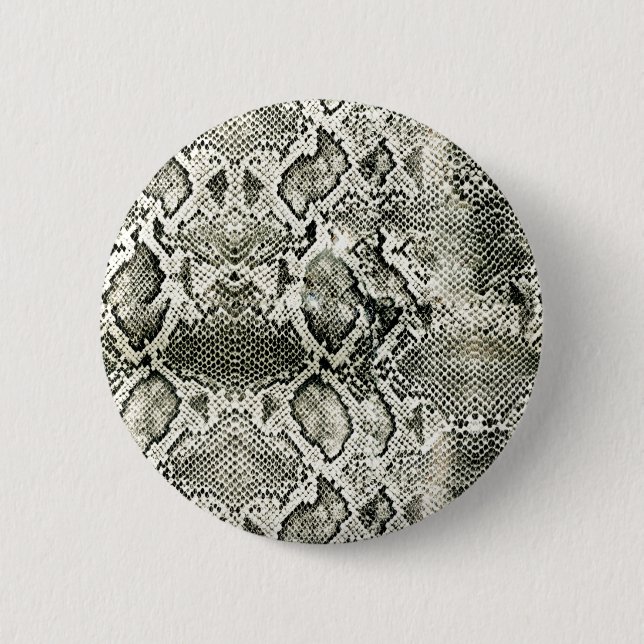 White Snake Print Button (Vorderseite)