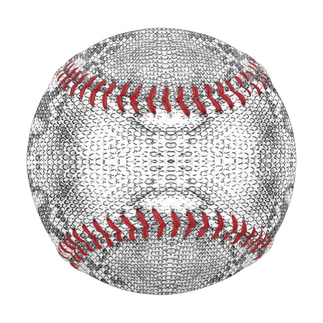 White Snake Skin Print Baseball (Vorderseite)