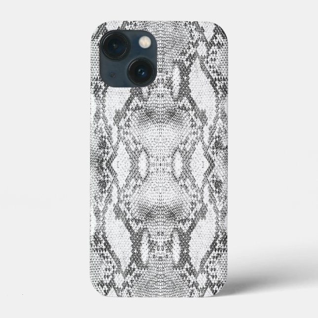 White Snake Skin Print Case-Mate iPhone Hülle (Rückseite)