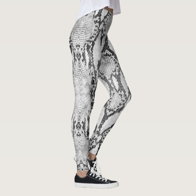 White Snake Skin Print Leggings (Rechts)