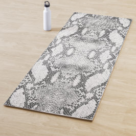 White Snake Skin Print Yogamatte
