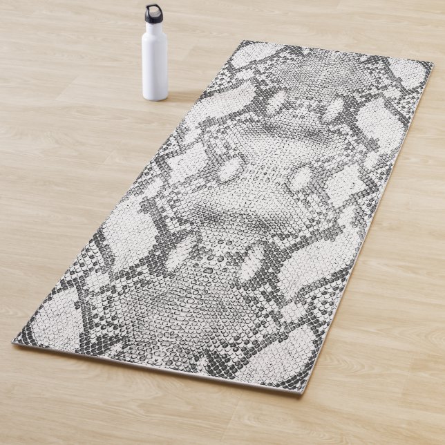White Snake Skin Print Yogamatte (Beispiel)