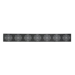White Snowflake Design Ribbon Satinband