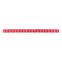 White Snowflake Red Backing