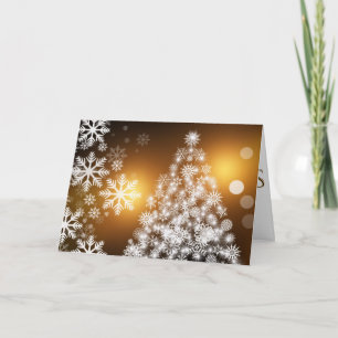 White Snowflake Tree Gold Klassische Weihnachten