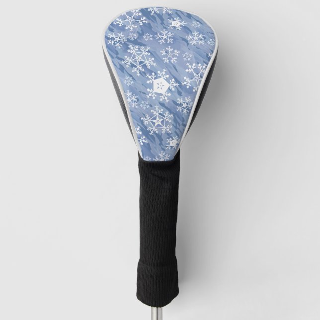 White Snowflakes Golf Headcover (Vorderseite)