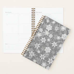 White Snowflakes Luxurious Gray Elegant Christmas