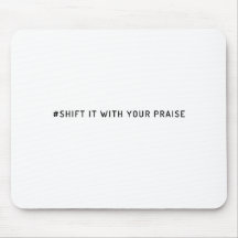 White Social Media Hash Tag Christlich Mouse Pad