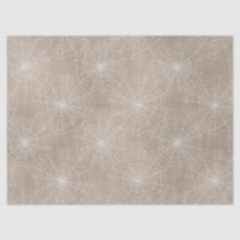 White Spider Webs auf Tan Decoupage