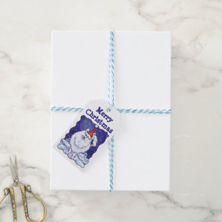White Spitz Weihnachtsgeschenke Tags Geschenkanhänger