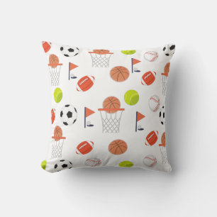 White Sports Balls Thema Sammlung Kopfkissen Kissen