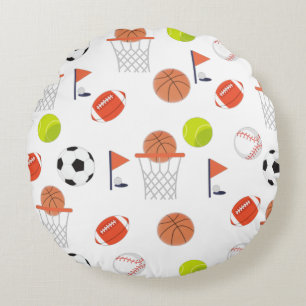 White Sports Balls Themenkollektion Kissen