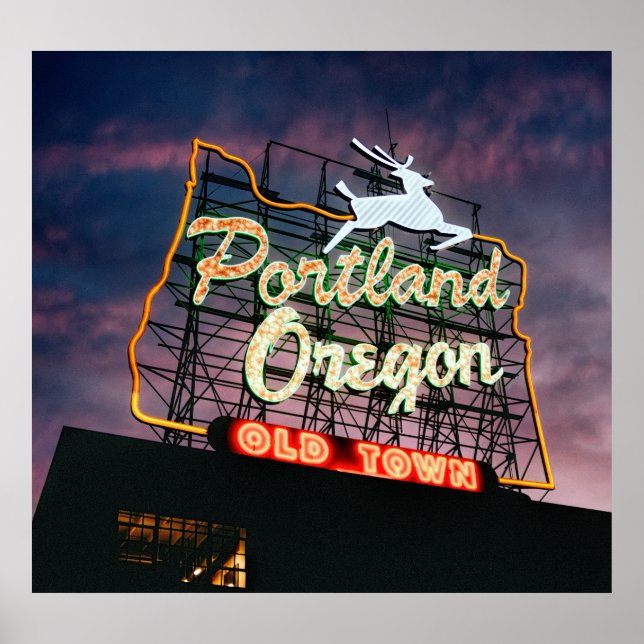WHITE STAG PORTLAND SIGN POSTER (Vorne)