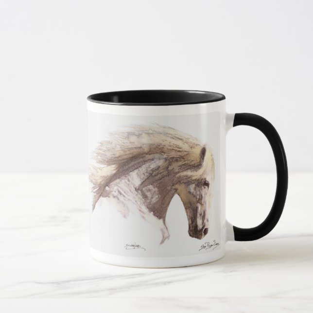 WHITE STALLION HORSE Art Tasse (Rechts)