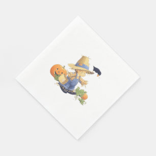 White Standard Luncheon Napkin/Halloween Serviette