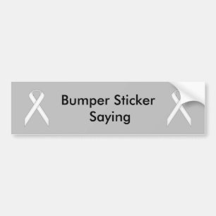 White Standard Ribbon von Kenneth Yoncich Autoaufkleber