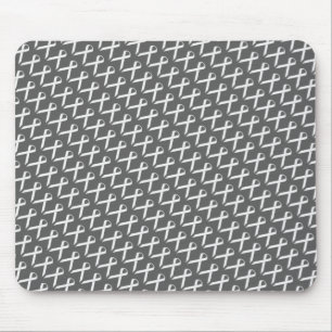 White Standard Ribbon von Kenneth Yoncich Mousepad