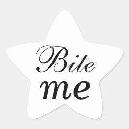 White Star Bite Me Sticker