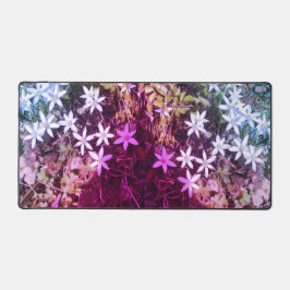 White Star Blumen Desk Mat Schreibtischunterlage