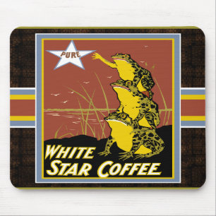 White Star Coffee Frosch Mousepad