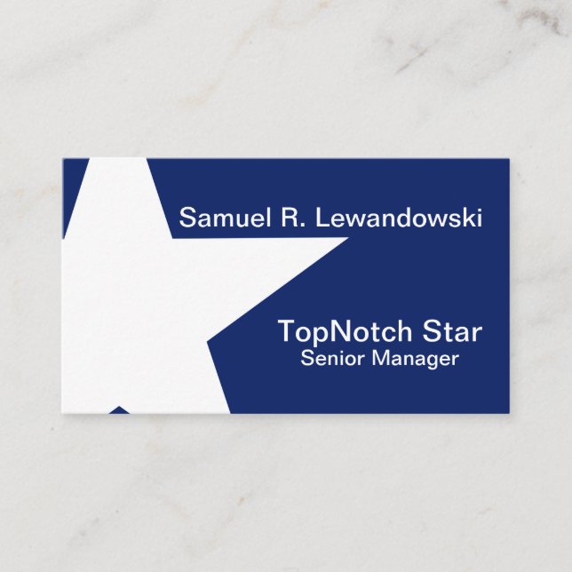 White Star Elegant anpassbar Visitenkarte (Vorderseite)