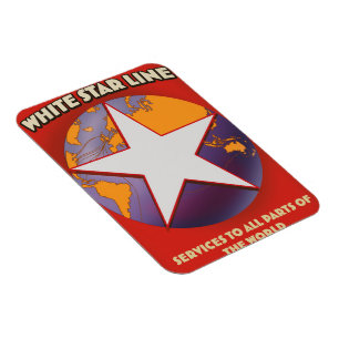 White Star Line Cruise Schiff kommerziell. Magnet