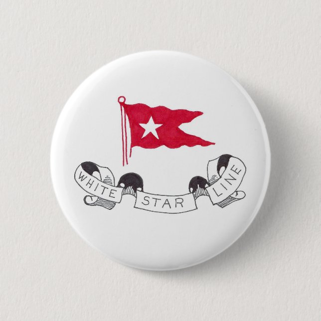 White Star Line - Knopf Button (Vorderseite)