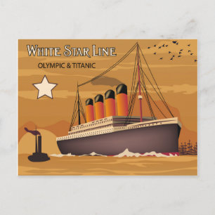 White Star Line, olympisches und Titanic Oversea S Postkarte