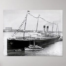 White Star Liner im Hafen von New York Poster