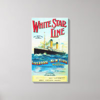 WHITE STAR LINIE OCEAN MAIL STEAMER CANVAS DRUCKEN