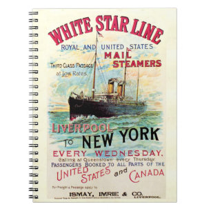 WHITE STAR LINIE OCEAN MAIL STEAMER NOTIZBLOCK