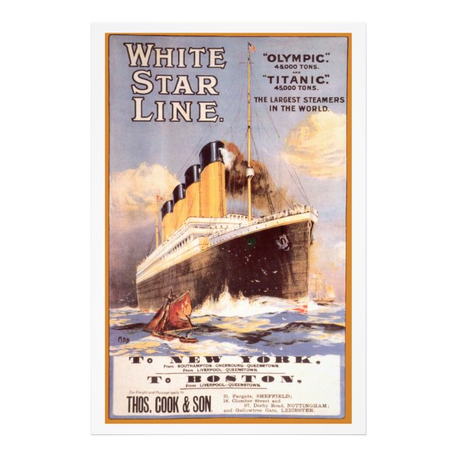White Star Titanic und olympisches Vintage Poster (Vorne)