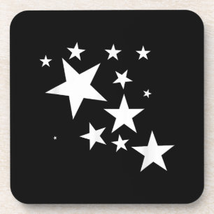 White-Stars-Kostümgeschenk im Star-Design Getränkeuntersetzer