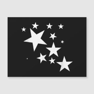 White-Stars-Kostümgeschenk im Star-Design Magnetkarte
