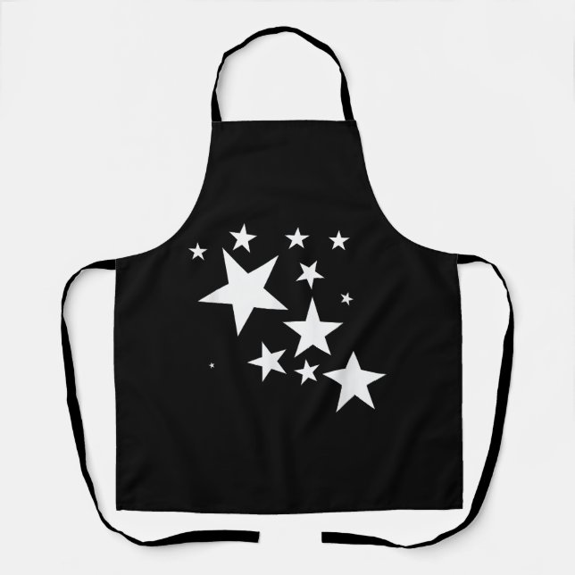 White-Stars-Kostümgeschenk im Star-Design Schürze (Vorderseite)