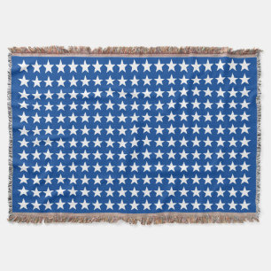 White Stars Muster auf dem Blue American Flag Them Decke