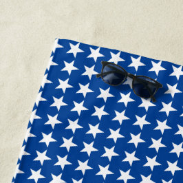 White Stars Muster auf dem Blue American Flag Them Strandtuch