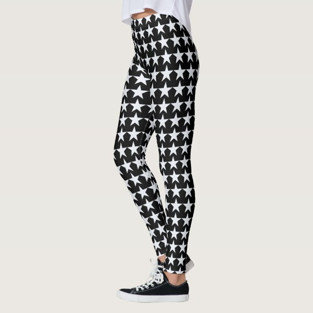 white stars on black leggings (Links)
