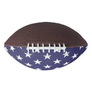 White Stars Patriotic American Flag Muster Football