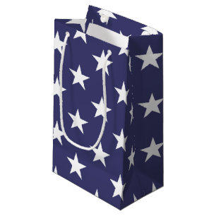 White Stars Patriotic American Flag Muster Kleine Geschenktüte