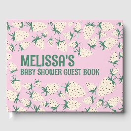 White Strawberry Niedlich Pineberry CUSTOM BABY SH Gästebuch