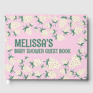White Strawberry Niedlich Pineberry CUSTOM BABY SH Gästebuch