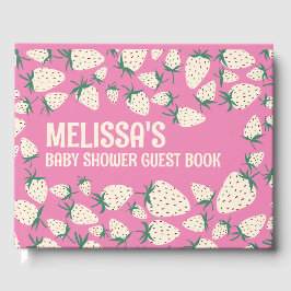 White Strawberry Niedlich Pineberry CUSTOM BABY SH Gästebuch