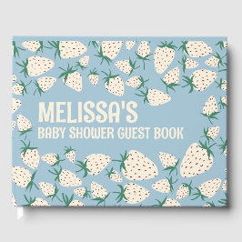 White Strawberry Niedlich Pineberry CUSTOM BABY SH Gästebuch