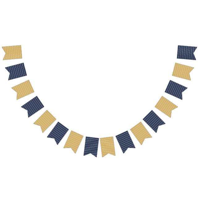 White Stripes Yellow And Blue Party Flags Wimpelkette (Alle)