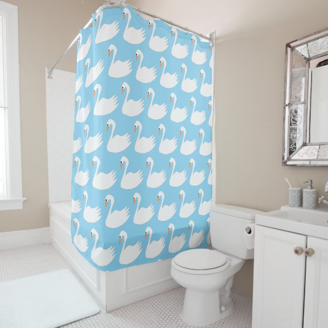 White Swan Design Duschvorhang (Beispiel)